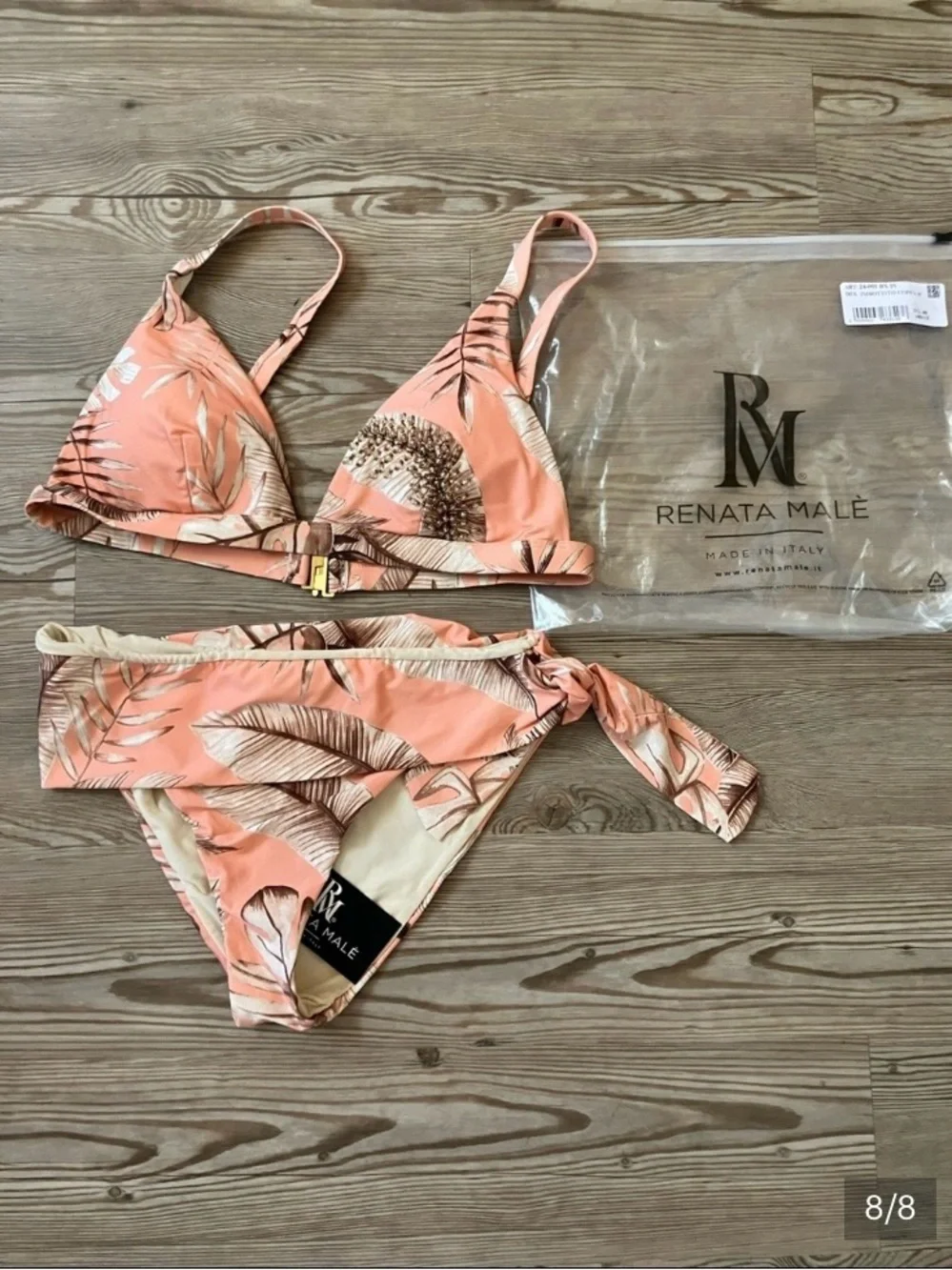 RENATA MALE Made in Italy 2 pc.Print Bikini Swim Suit. IT/44 US/SM. NWT